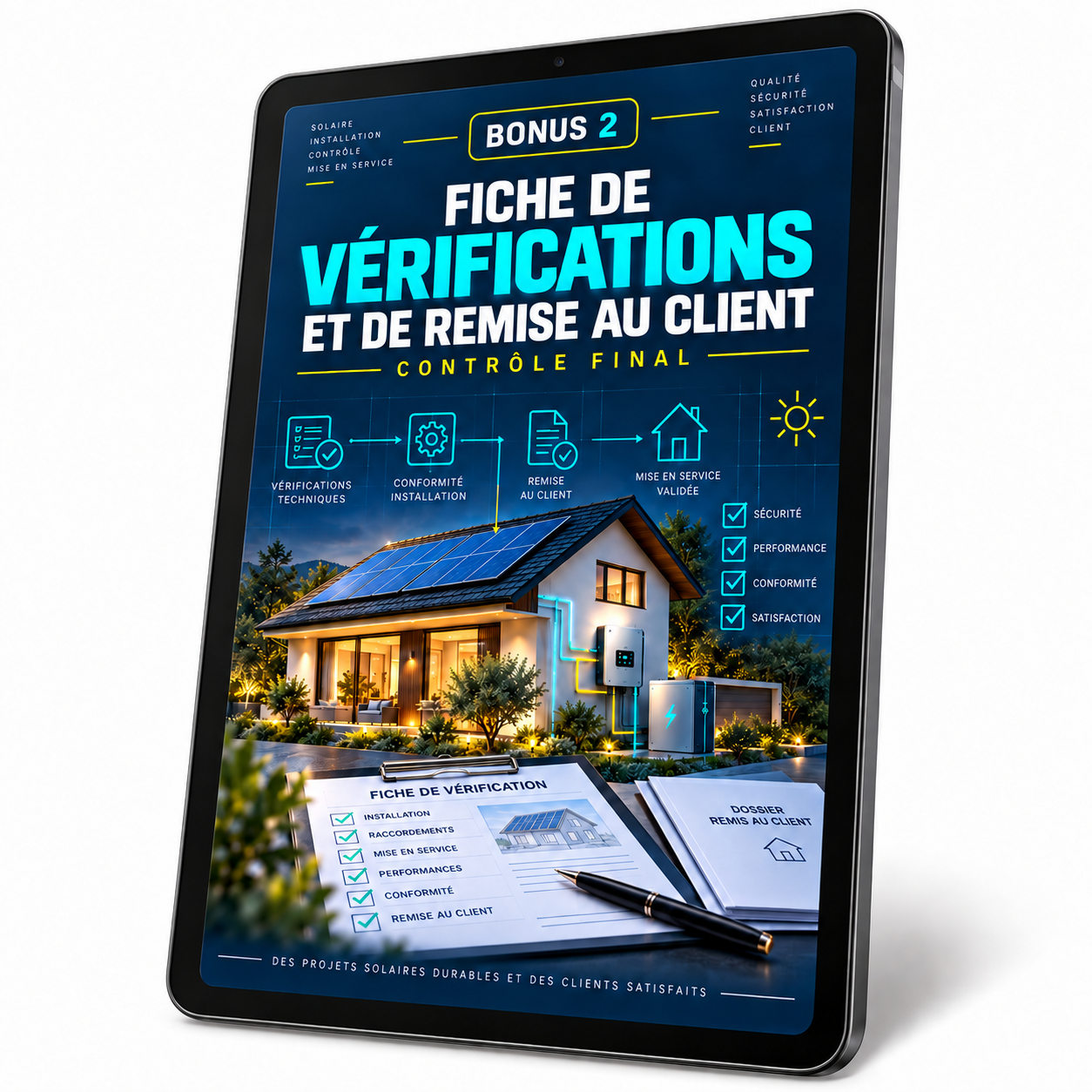 Couverture Fiche de vérifications et de remise au client
