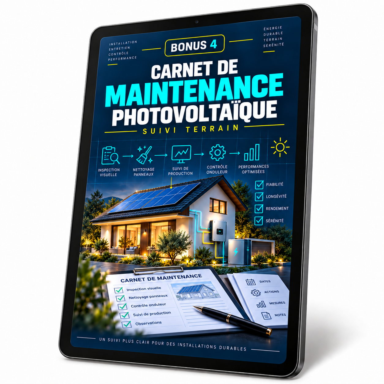 Couverture Carnet de maintenance photovoltaïque